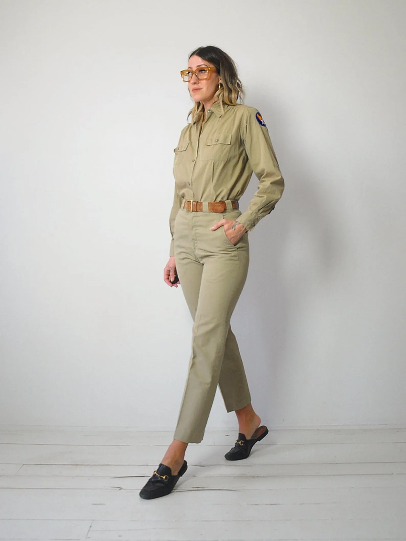 1960's Oshkosh Khaki Trousers 27x28.5