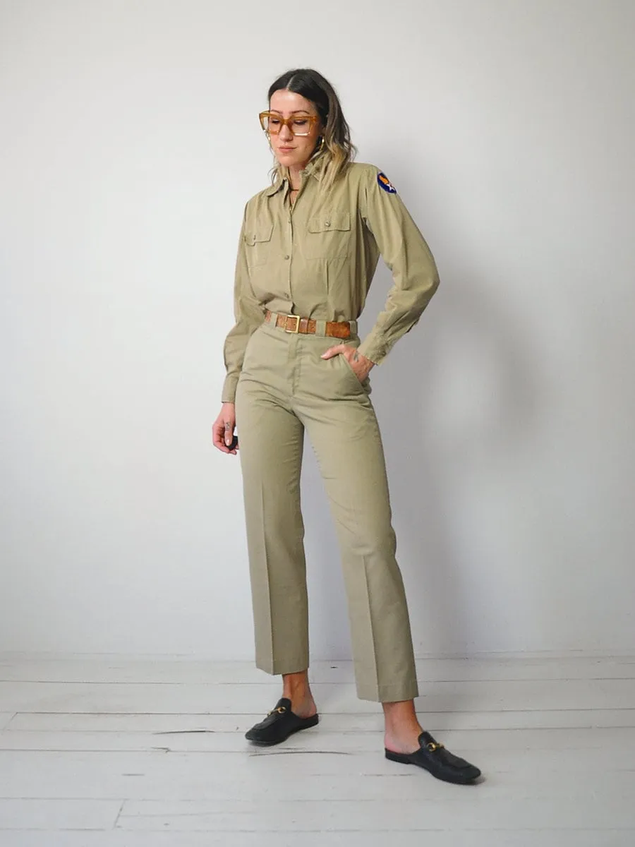 1960's Oshkosh Khaki Trousers 27x28.5