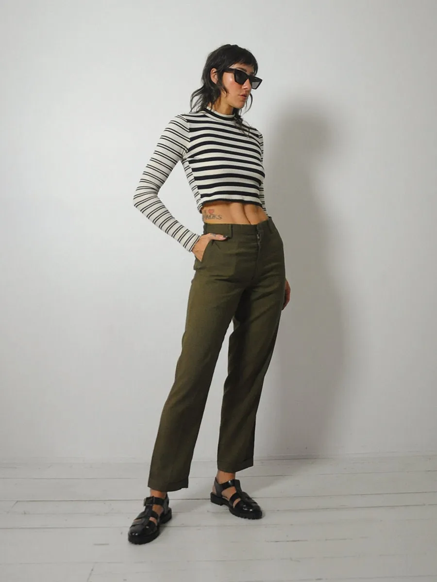 1960's/70's Logan Olive Trousers 28x29