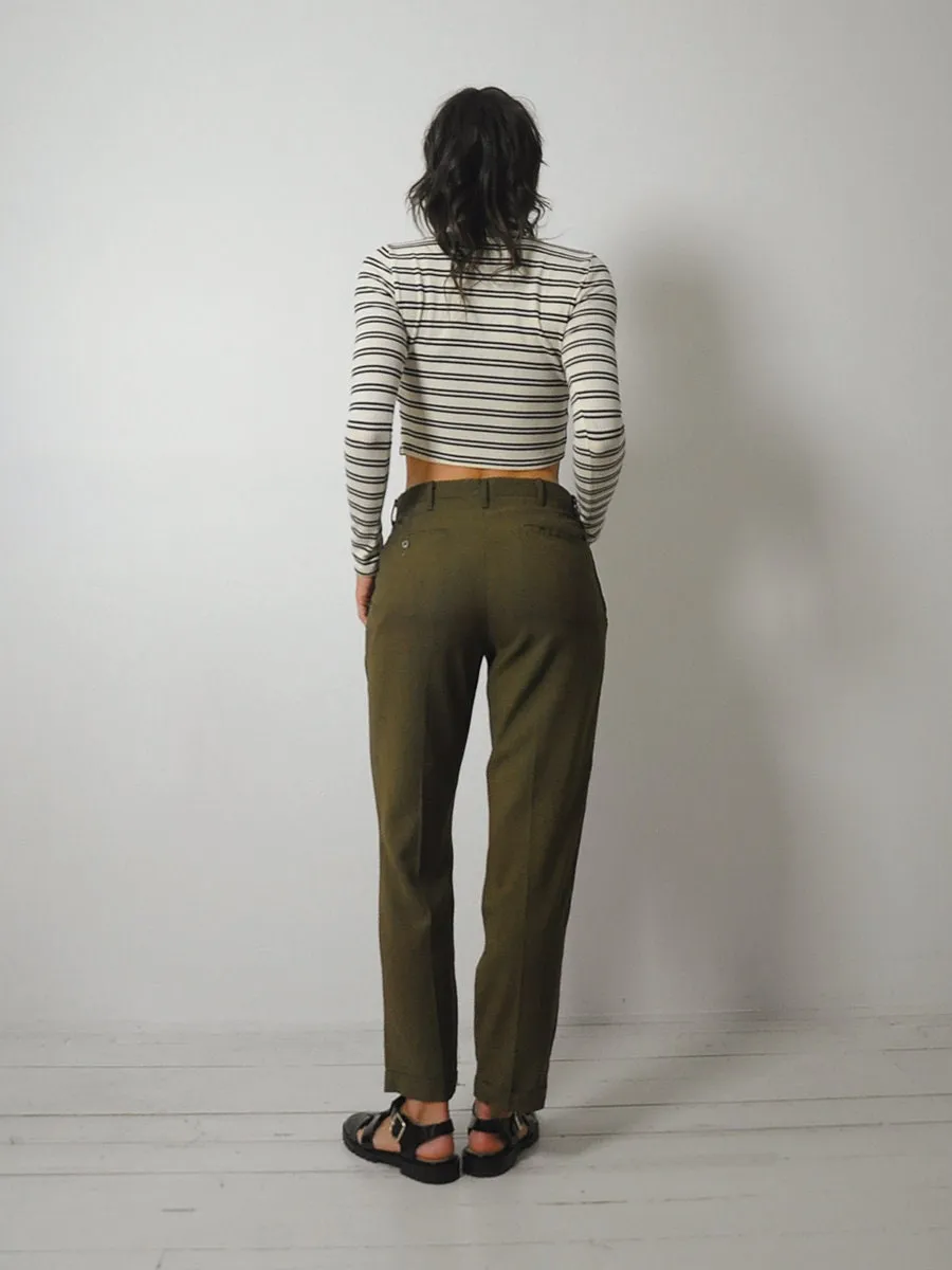 1960's/70's Logan Olive Trousers 28x29