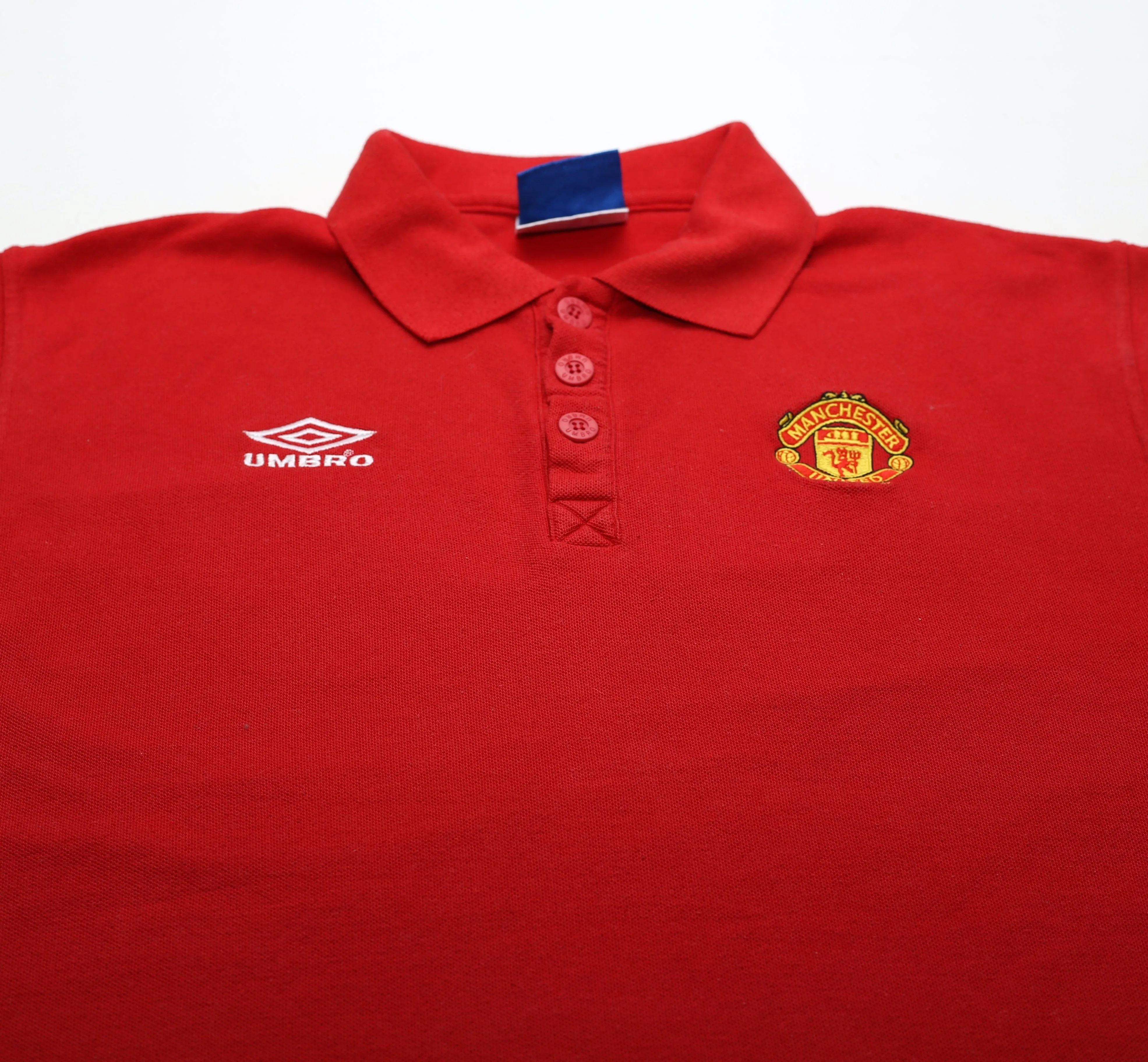 1998/99 Manchester United Vintage Umbro Football Polo Shirt (XL)