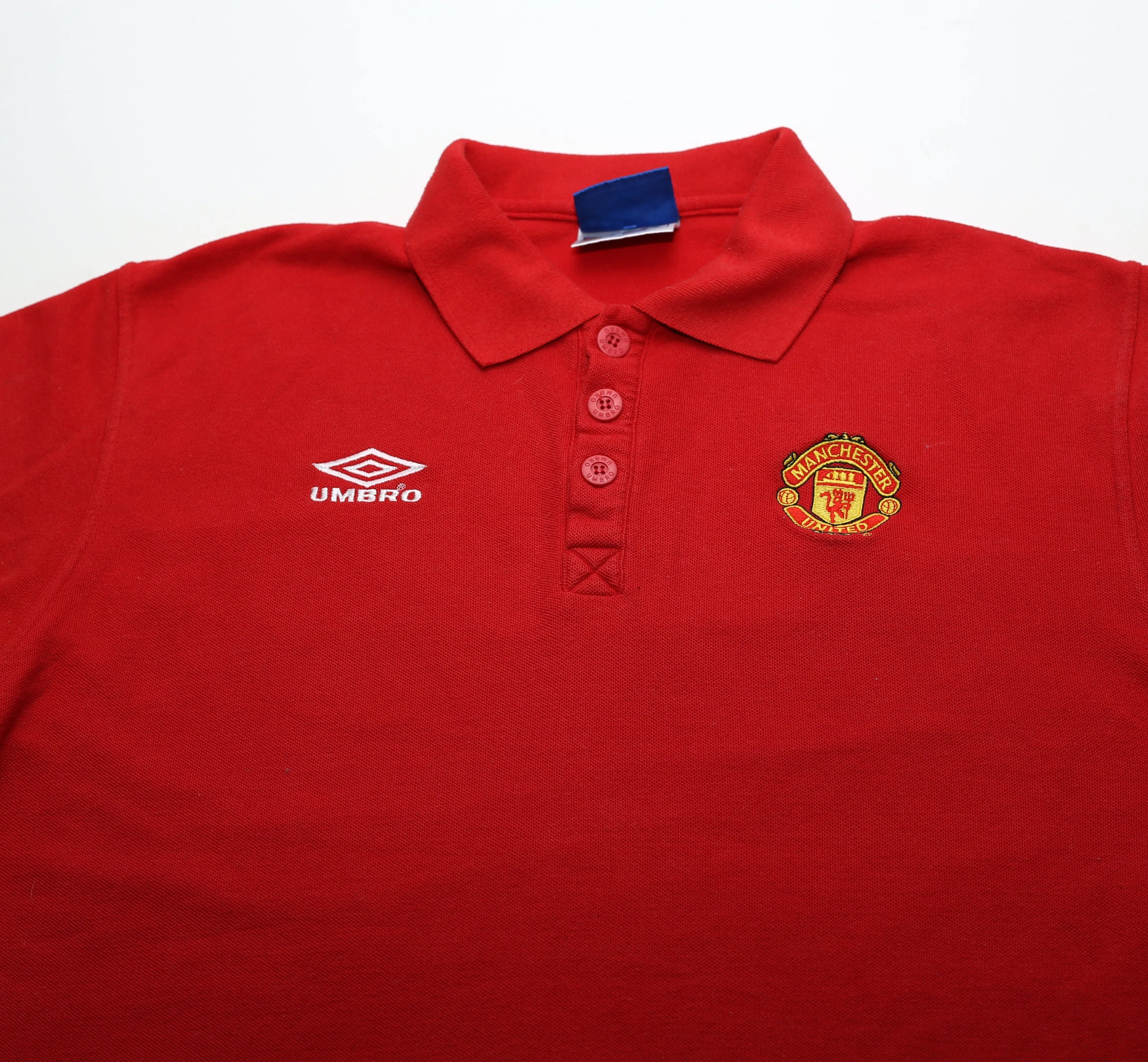 1998/99 Manchester United Vintage Umbro Football Polo Shirt (XL)