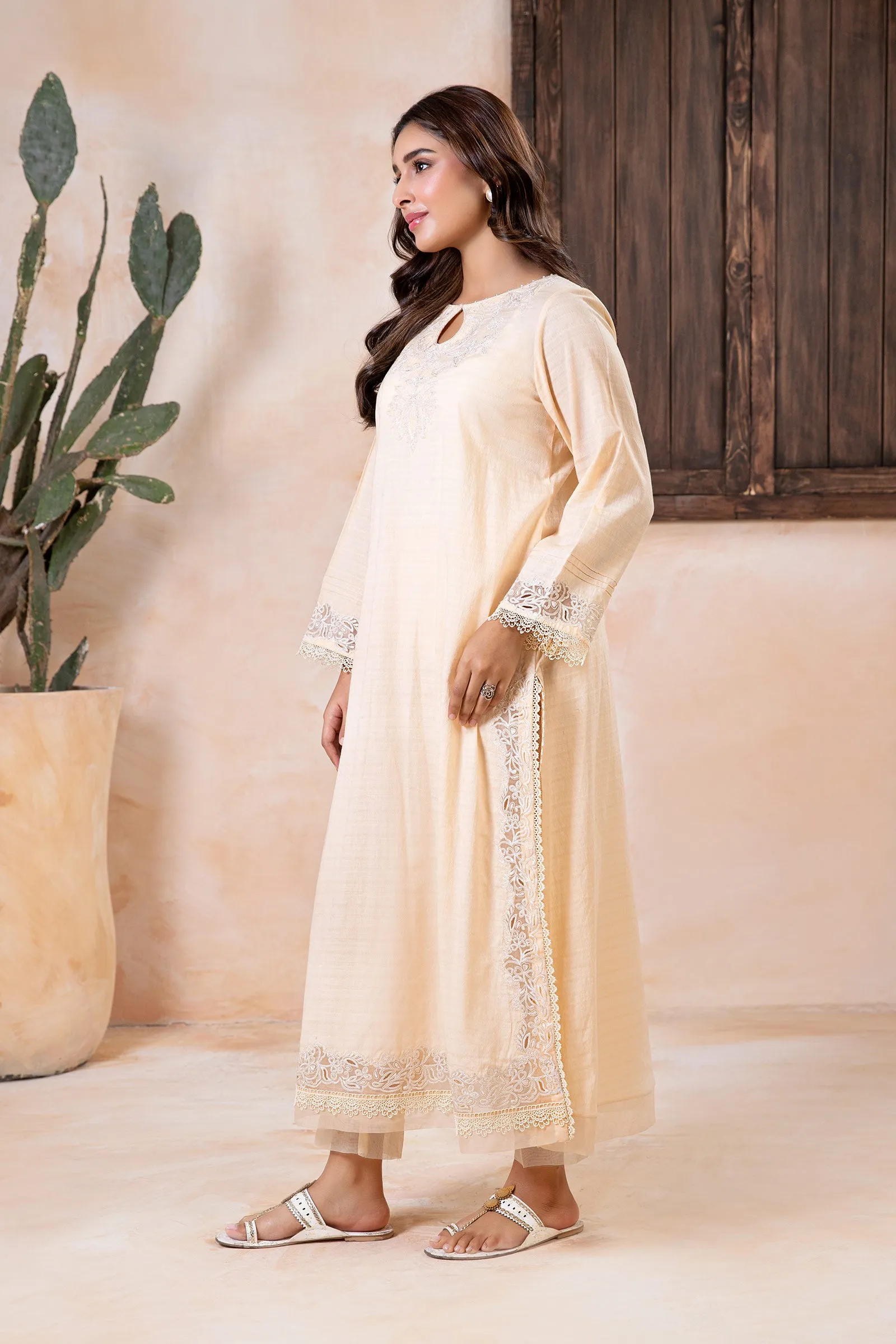 2 Piece Embroidered Dobby Lawn Suit | MB-EA24-42