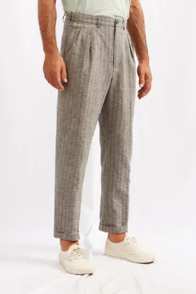 A.B.C.L LUCIO HEMP COTTON PANTS HERRINGBONE - 2 COLORS