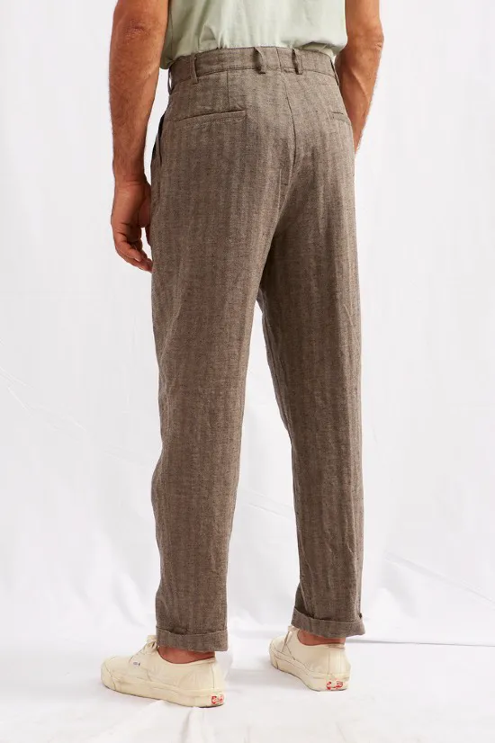 A.B.C.L LUCIO HEMP COTTON PANTS HERRINGBONE - 2 COLORS