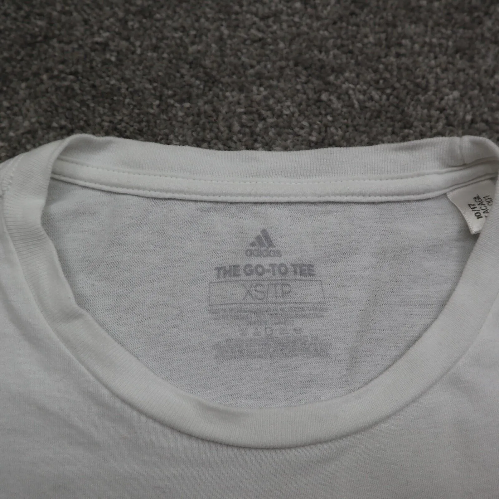 Adidas Womens Pullover T Shirt Short Sleeve The GO-TO Tee White Size X-Small