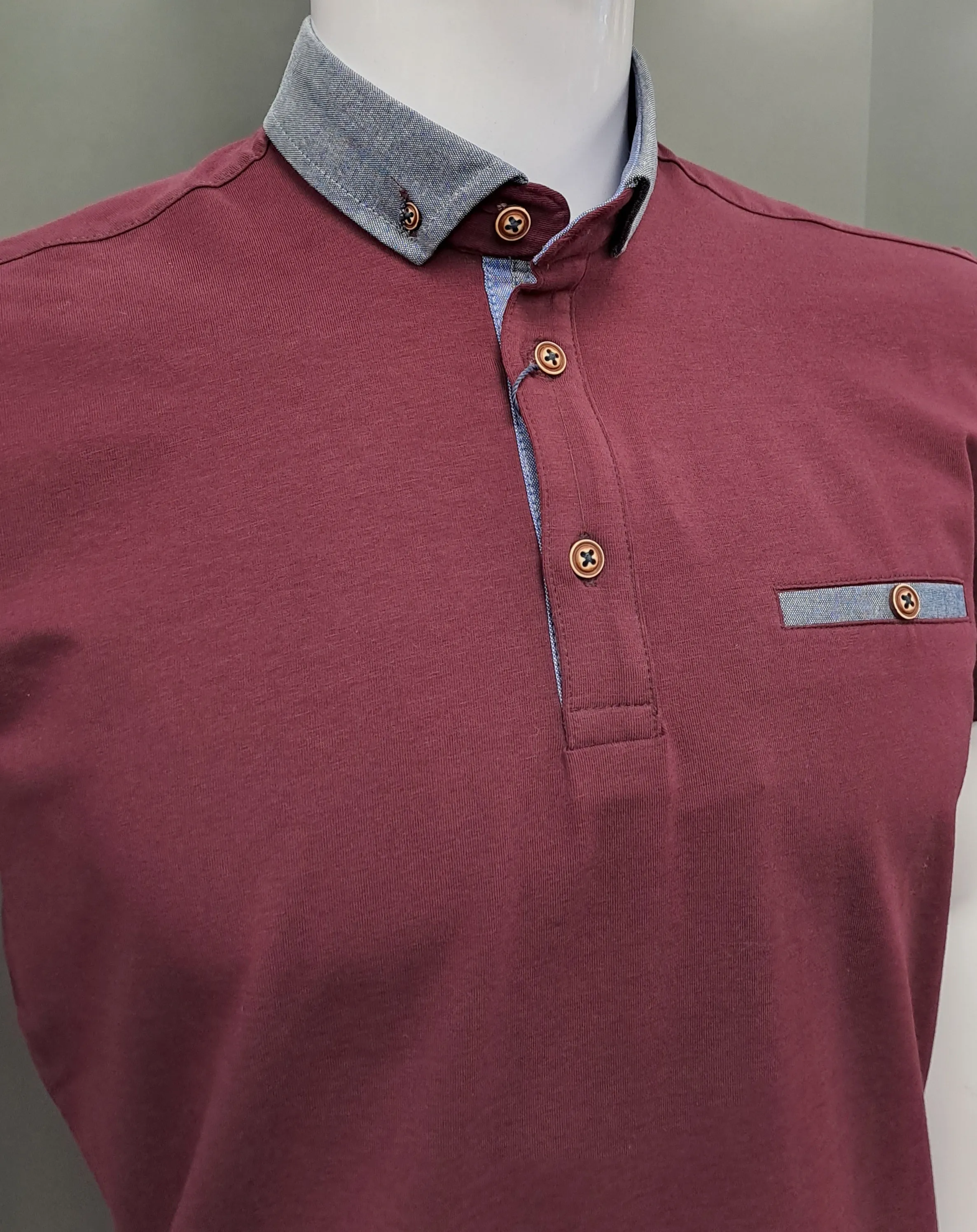 Advise Short Sleeve Polo Shirt 241 - Burgundy