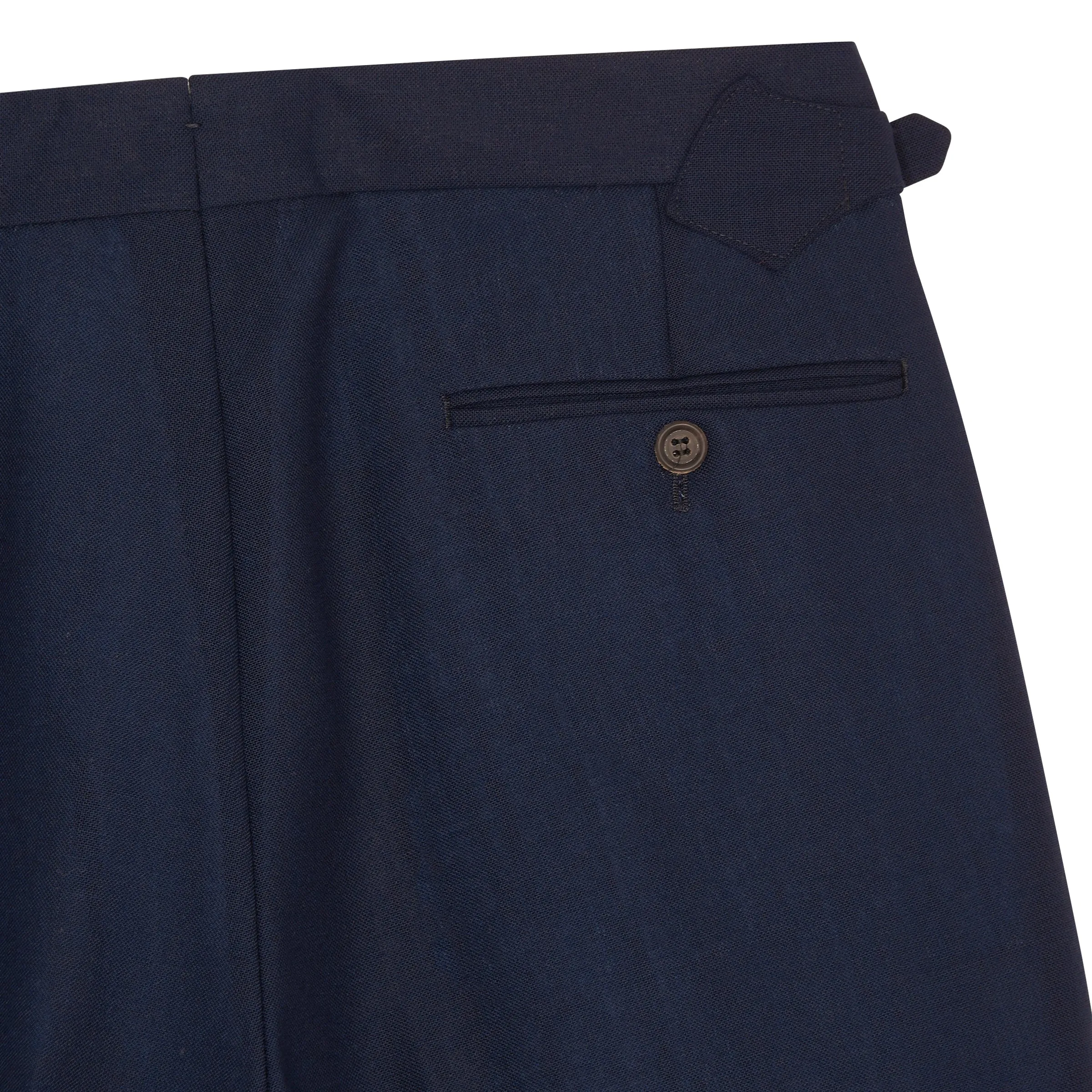 Aleks Navy Fresco Wool Trousers