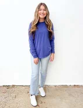 All About the Basics Cotton Raglan Sleeve Top in Marlin