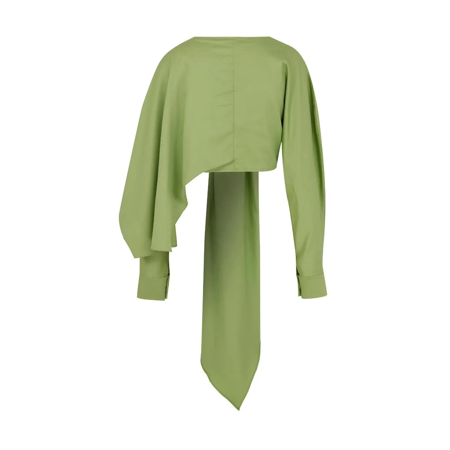 Angy Asymmetric Blouse In Green