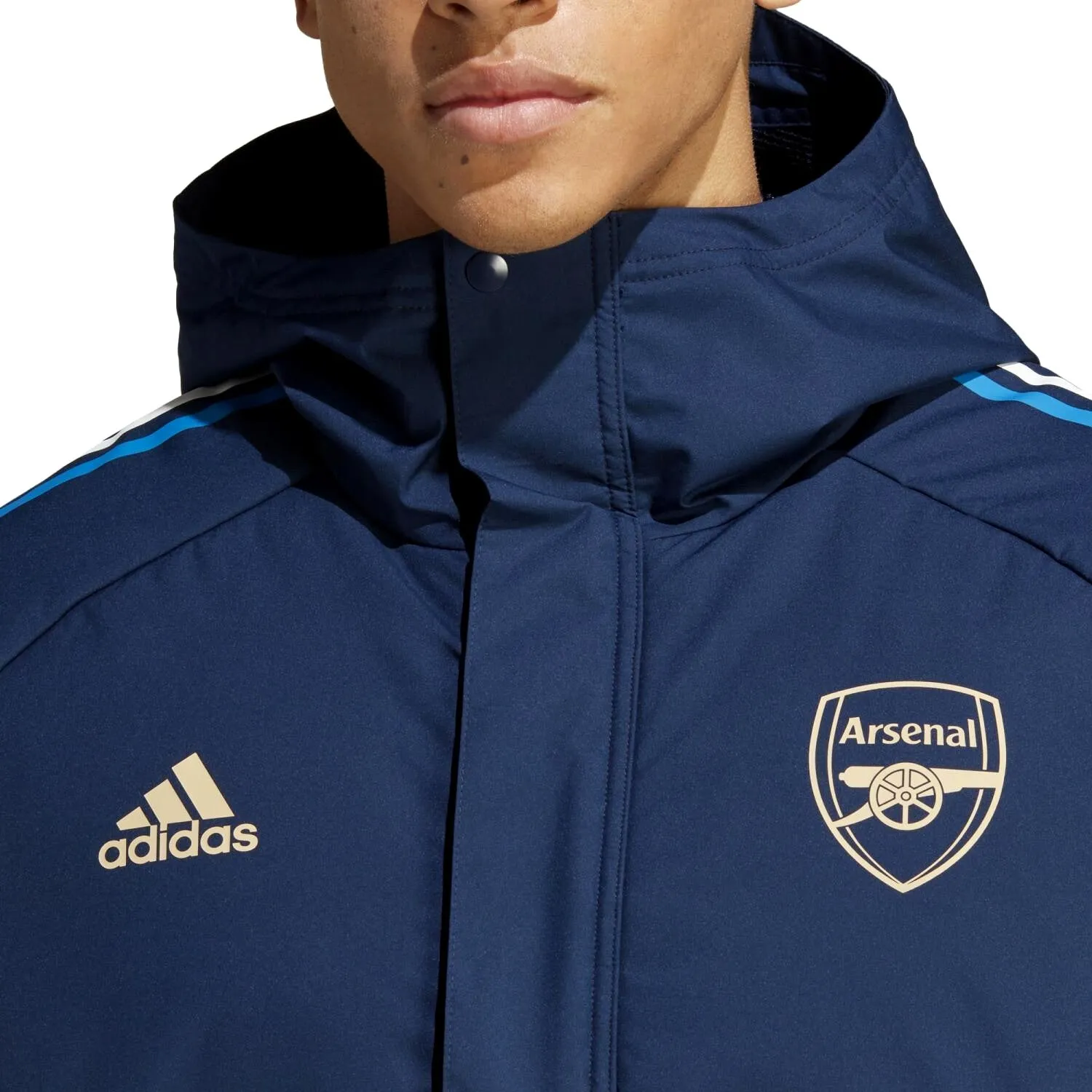 Arsenal FC Soccer parka down jacket 2022/23 navy blue - Adidas