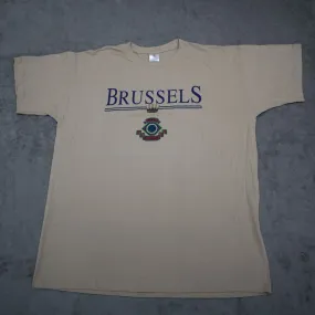 B&C Collection T-Shirt Mens Size XXL Beige Graphic Tee Short Sleeve Solid