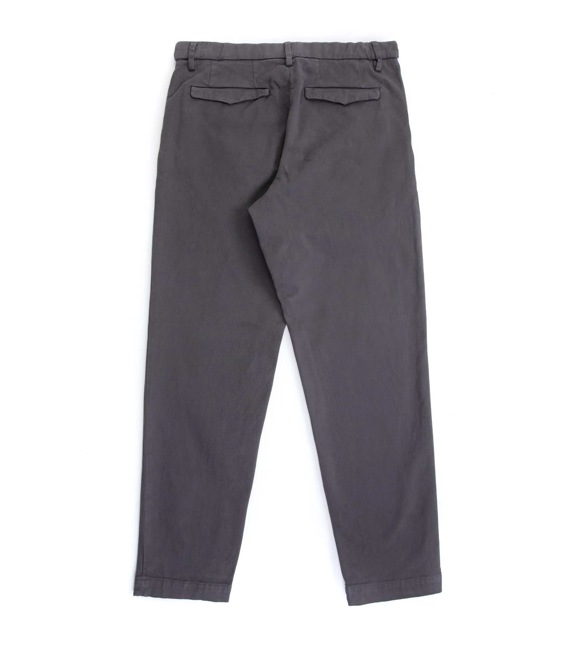 Barena Masco Mante Cotton Twill Pleated Trousers: Grey