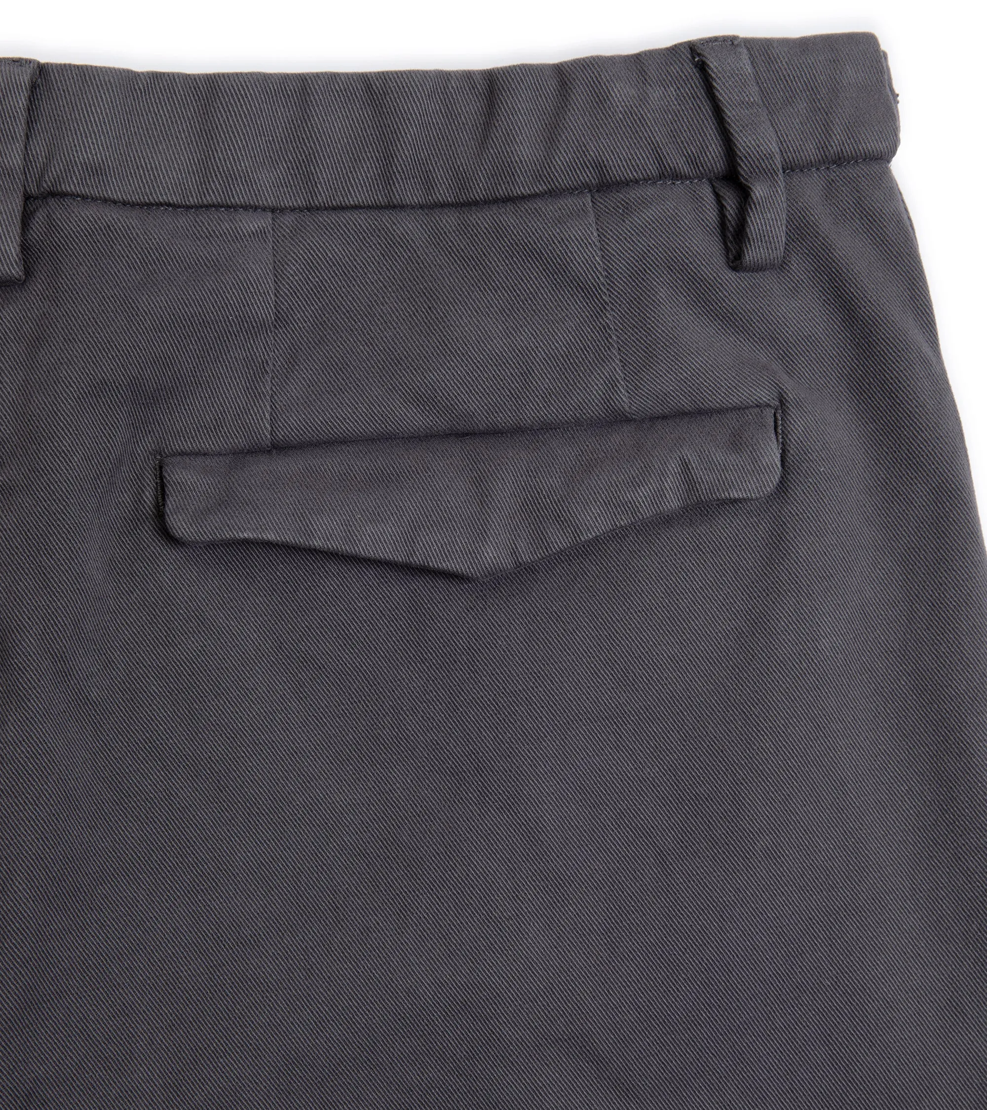 Barena Masco Mante Cotton Twill Pleated Trousers: Grey