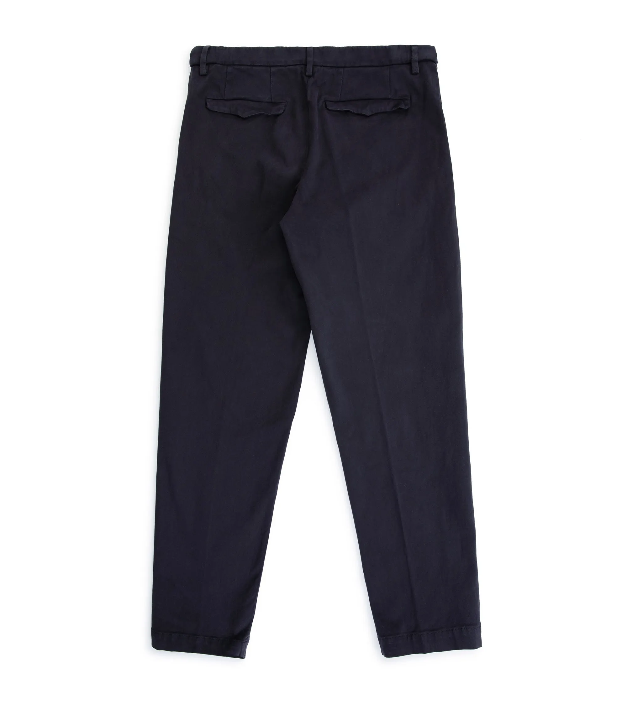 Barena Masco Mante Cotton Twill Pleated Trousers: Navy