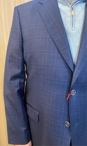 Barocci Sport Coat Navy Plaid