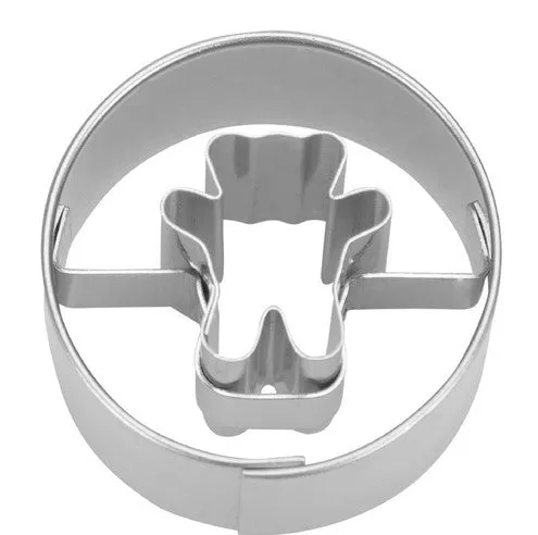 Bear in a Circle Cookie Cutter 3cm