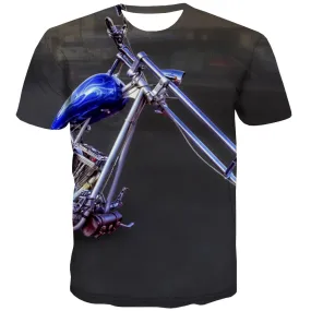 Bicycle T-shirt Men Metal T-shirts Graphic City T shirts Funny Psychedelic Tshirts Novelty