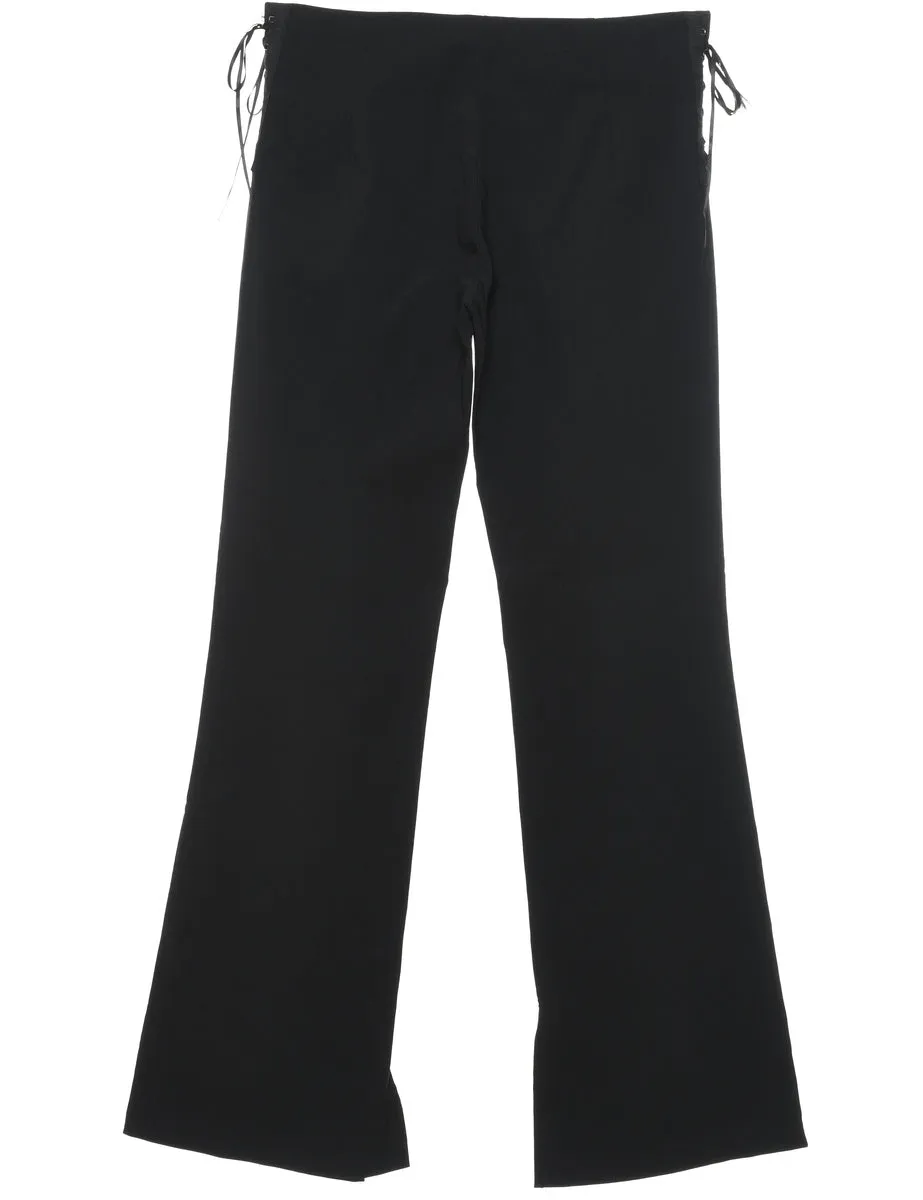 Black 1990s Lace Up Trousers  - W28 L32