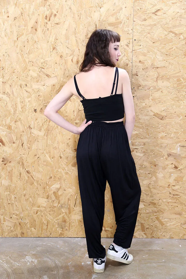 Black Embellished Harem Pants