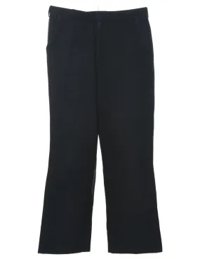 Black Straight-Fit Trousers - W32 L31