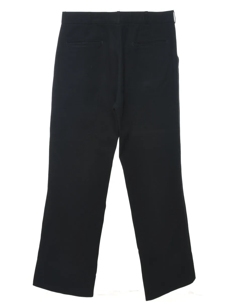 Black Straight-Fit Trousers - W32 L31