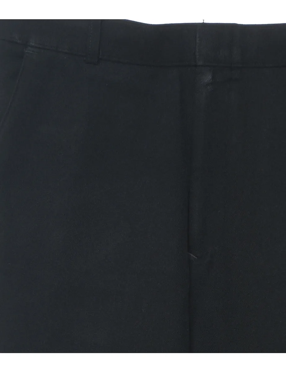 Black Straight-Fit Trousers - W32 L31