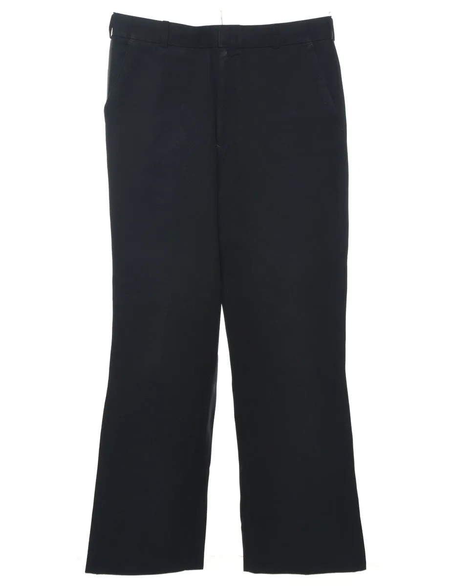 Black Straight-Fit Trousers - W32 L31