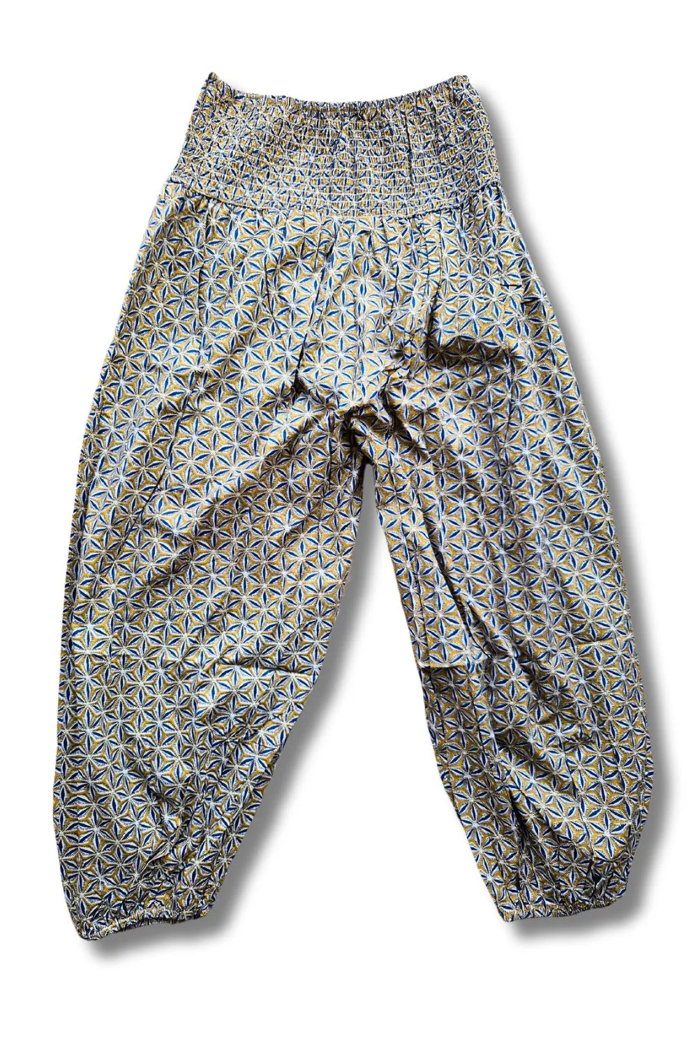 block print cotton harem trousers