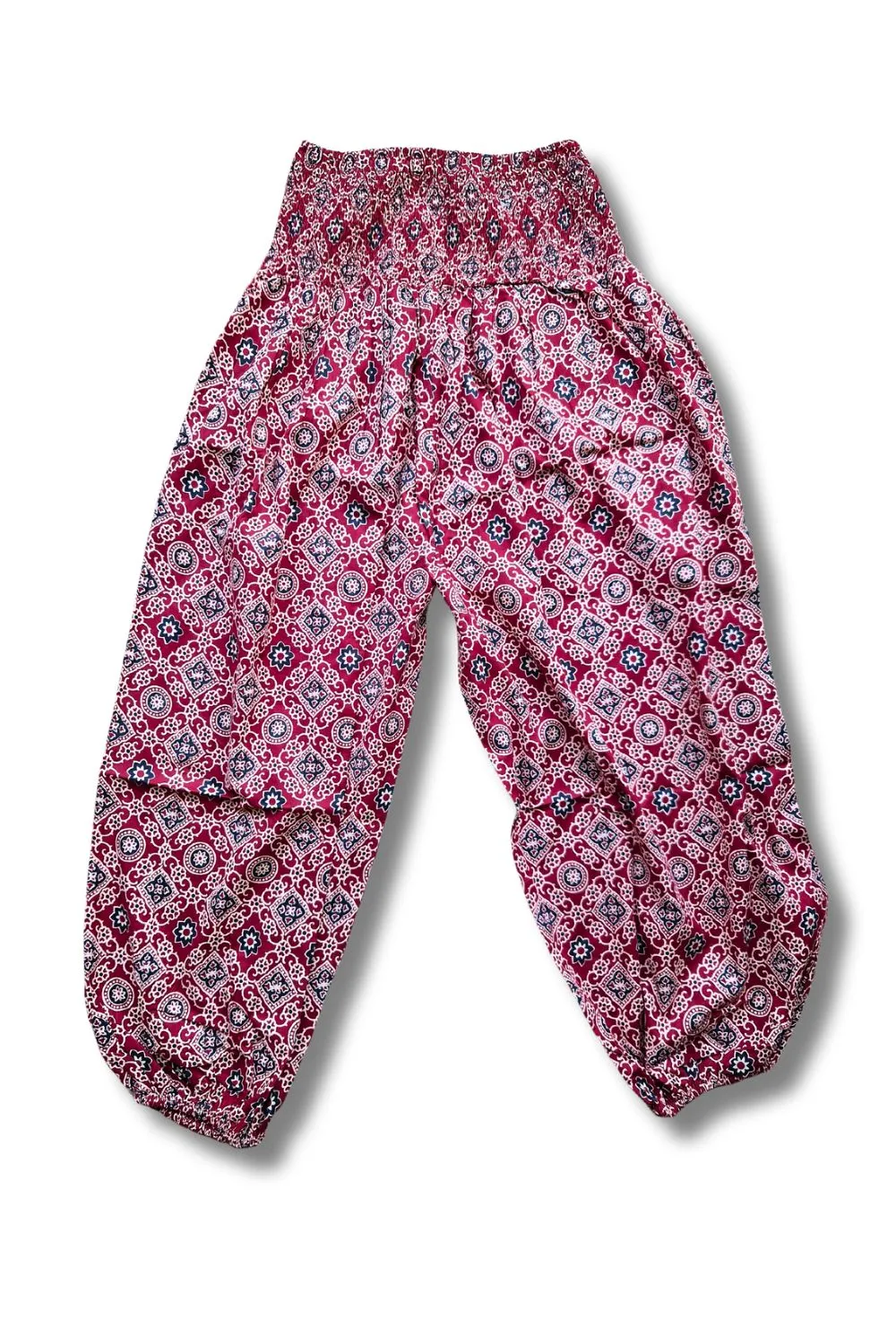 block print cotton harem trousers