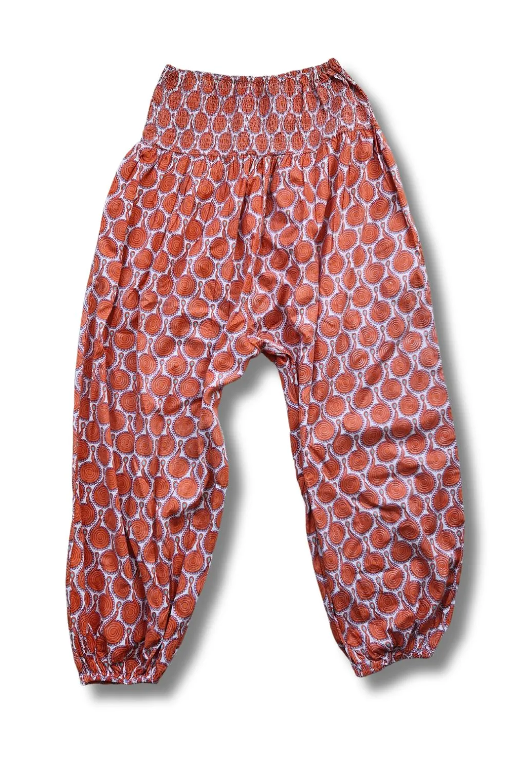 block print cotton harem trousers