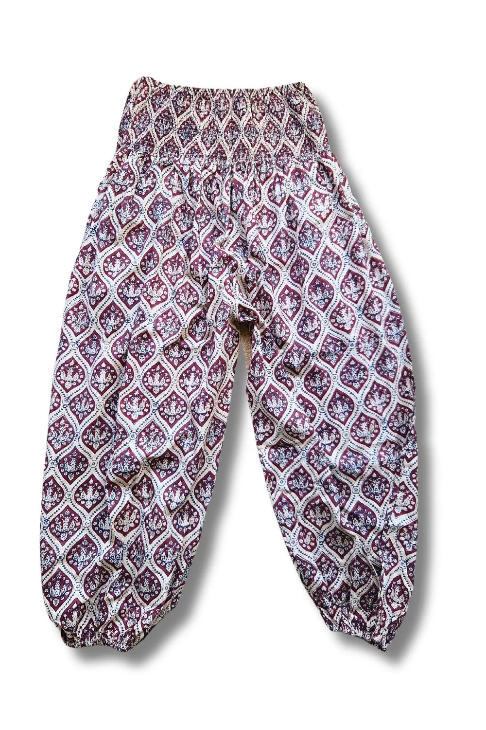 block print cotton harem trousers