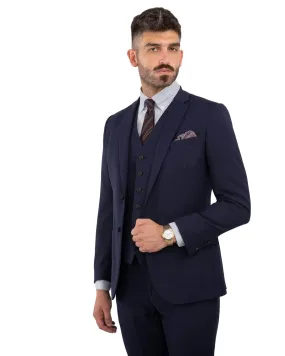 Blue Basketweave Suit Jacket