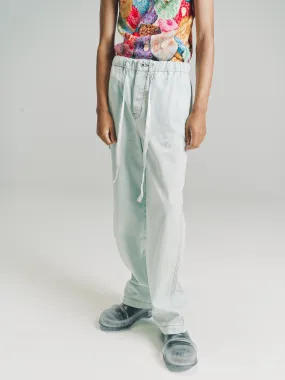 Blue Denim Drawstring Trousers