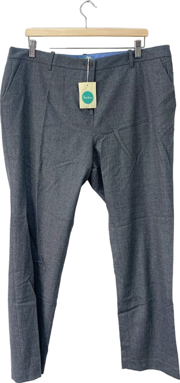 Boden Grey Slim Fit Wool Trousers UK 18L