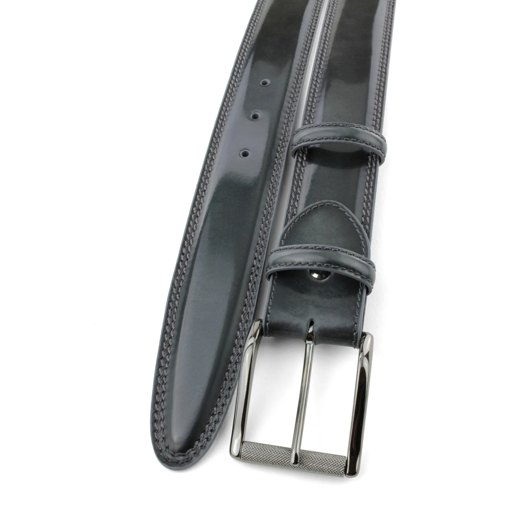 Bogart Welt Asphalt Grey Men's Cordovan Roller Belt