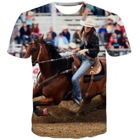 Borse T shirts Men Competition T-shirts Graphic Raced Shirt Print Equestrian Tshirt Anime