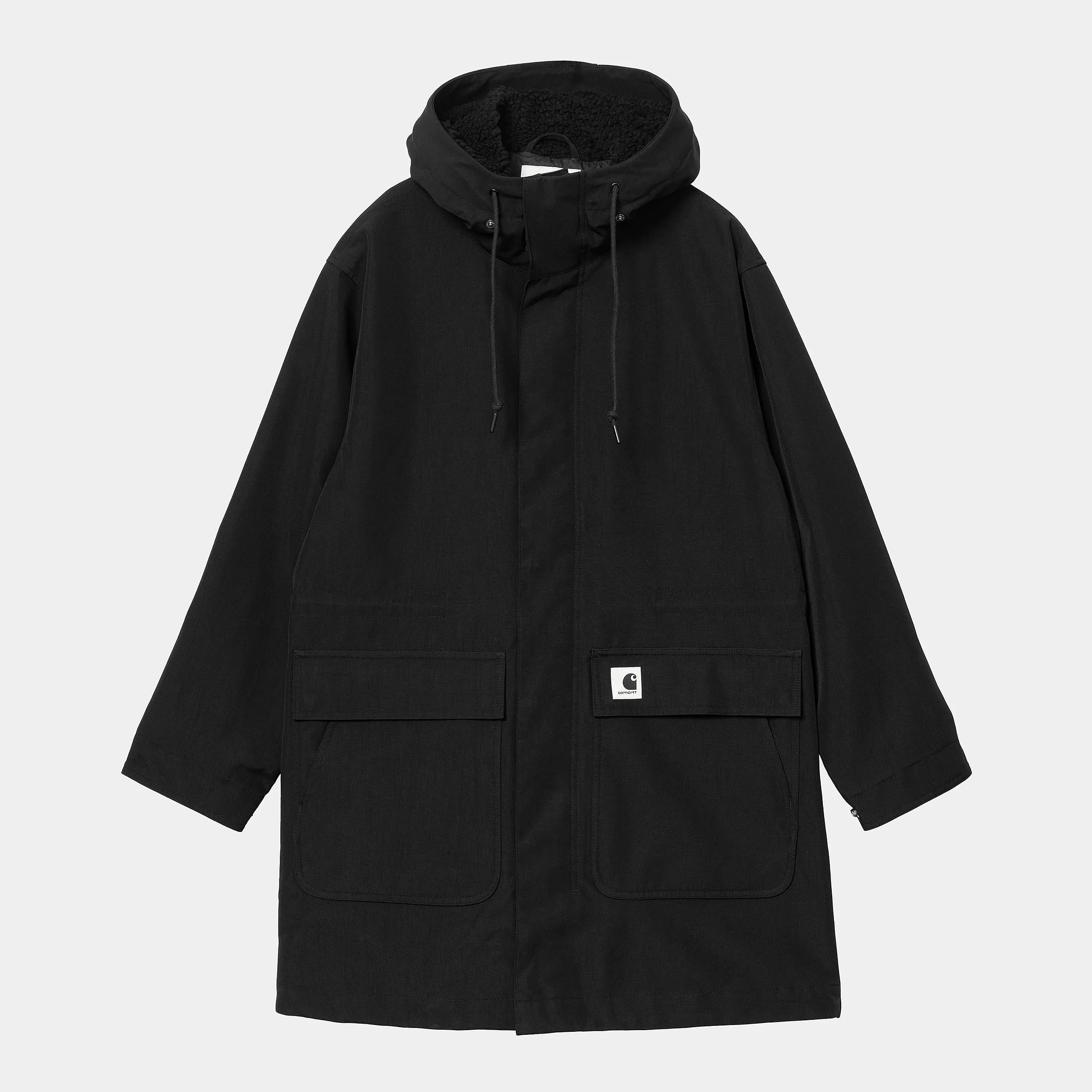 Carhartt WIP Womens Clarton Parka Jacket - Black