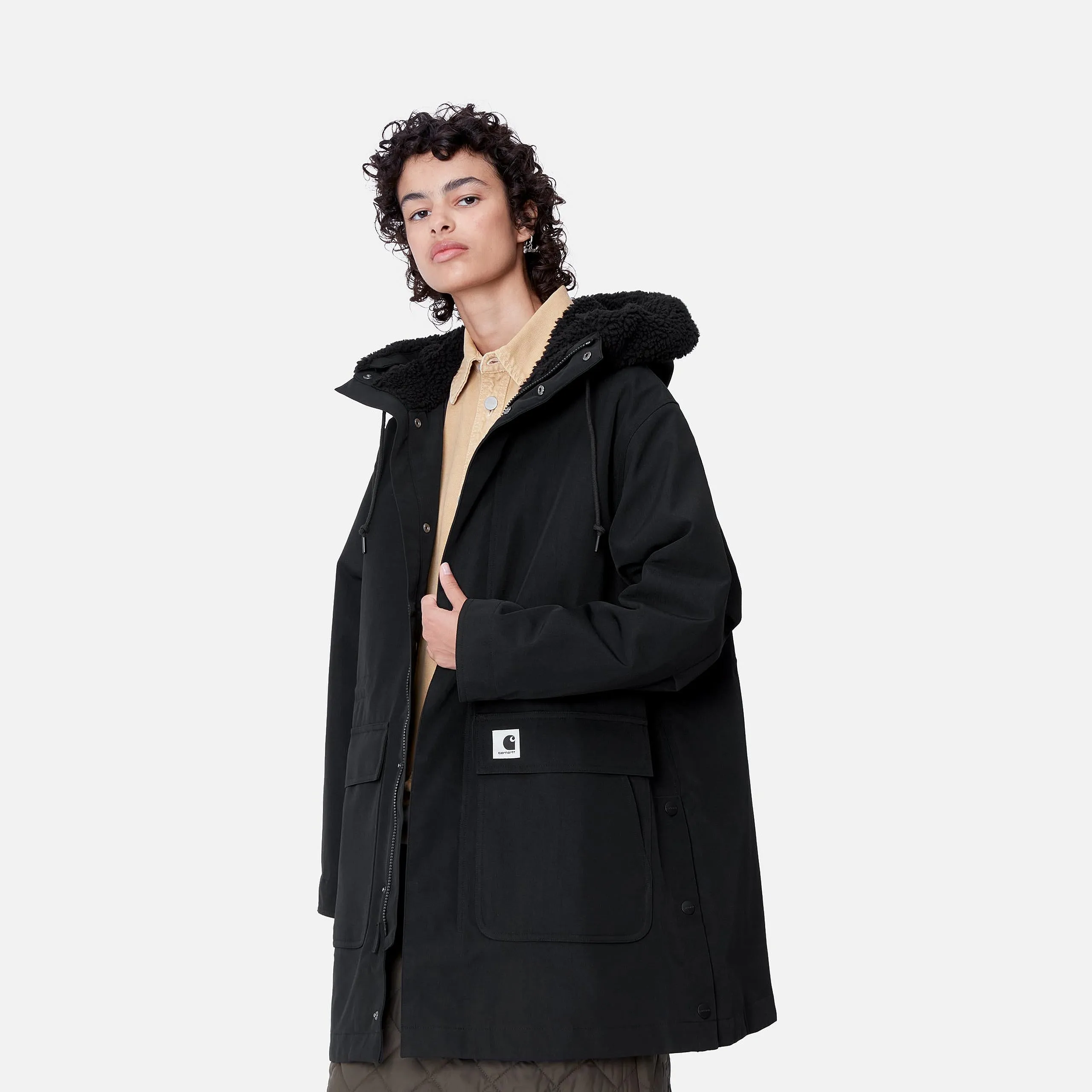 Carhartt WIP Womens Clarton Parka Jacket - Black