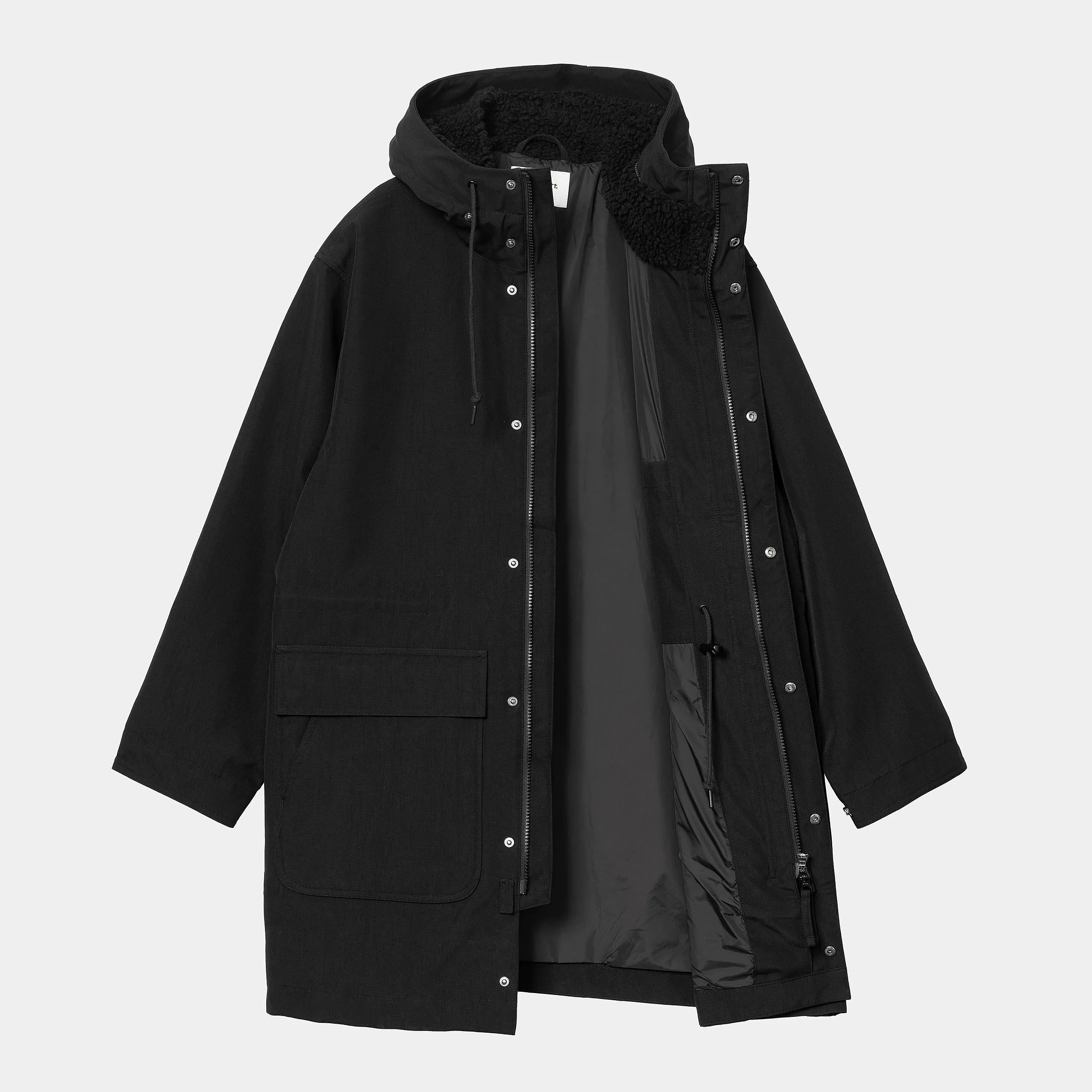 Carhartt WIP Womens Clarton Parka Jacket - Black