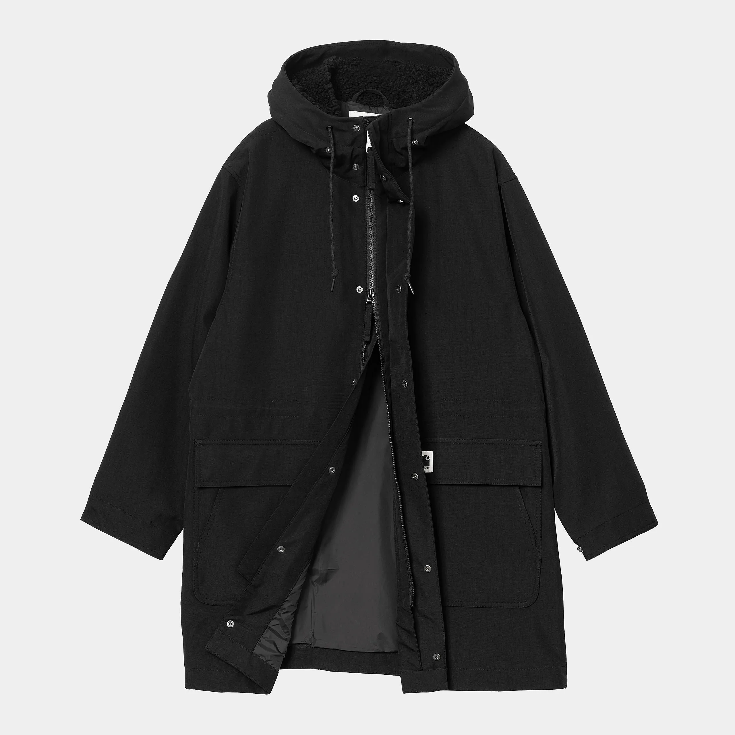 Carhartt WIP Womens Clarton Parka Jacket - Black