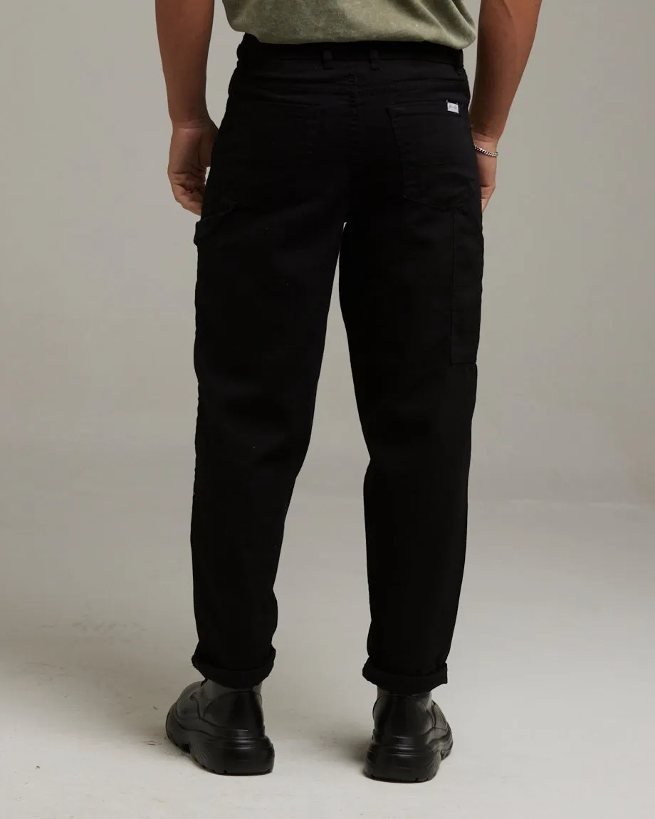 CARPATHIAN MEN'S CARPENTER TROUSERS | BLACK