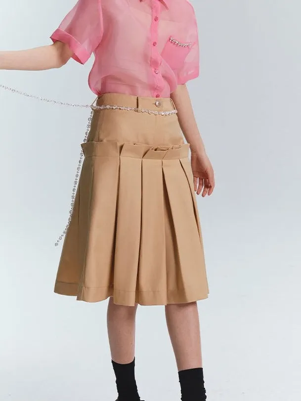 Casual Girly Pleated Skirt