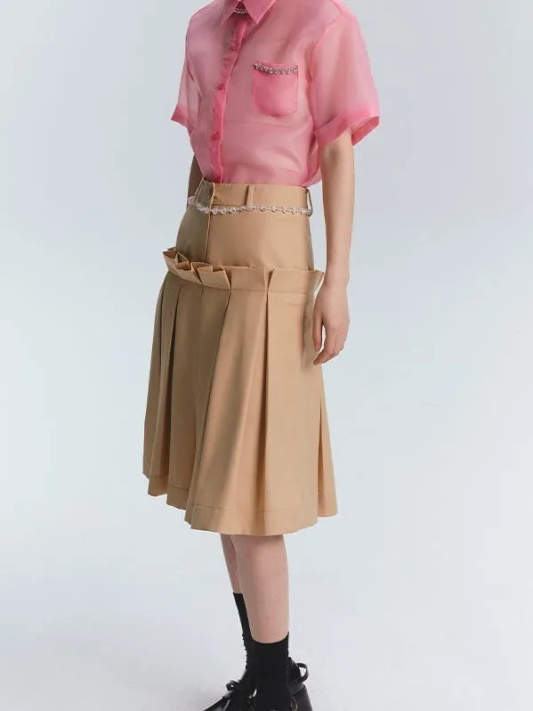 Casual Girly Pleated Skirt