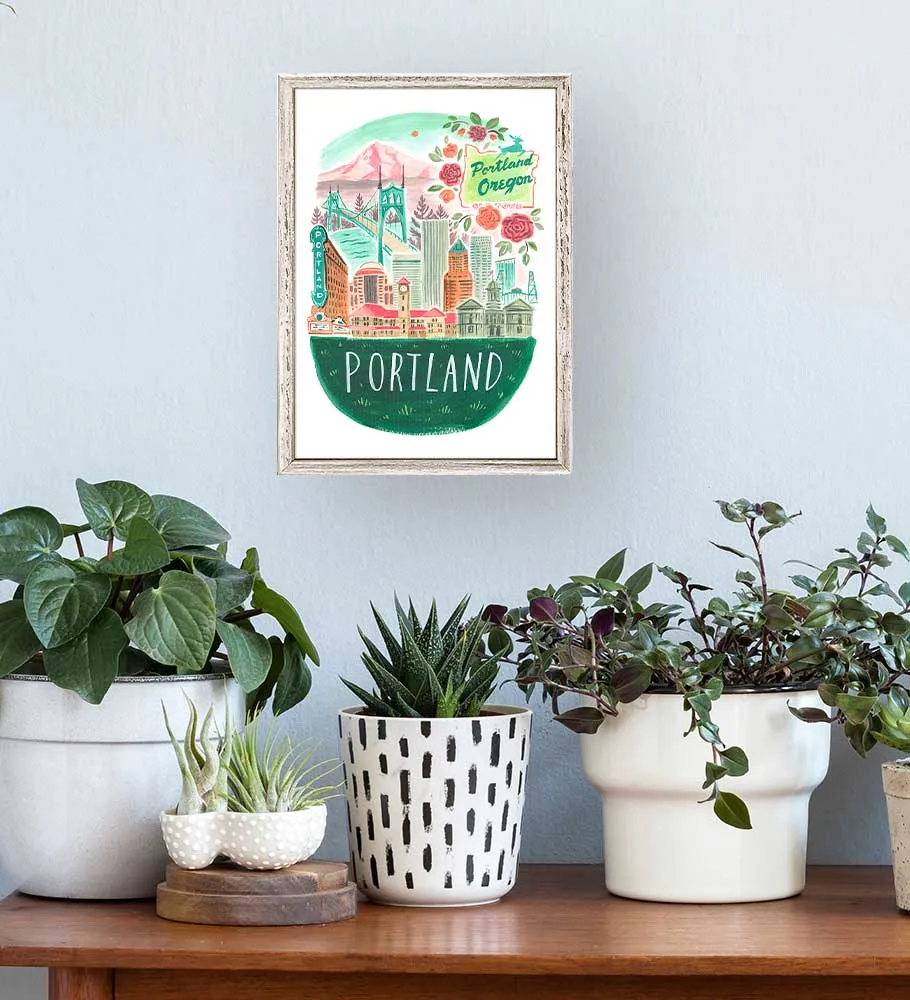 City Pride - Portland Mini Framed Canvas