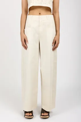 Comfort Fit Trouser Pant in Ivory