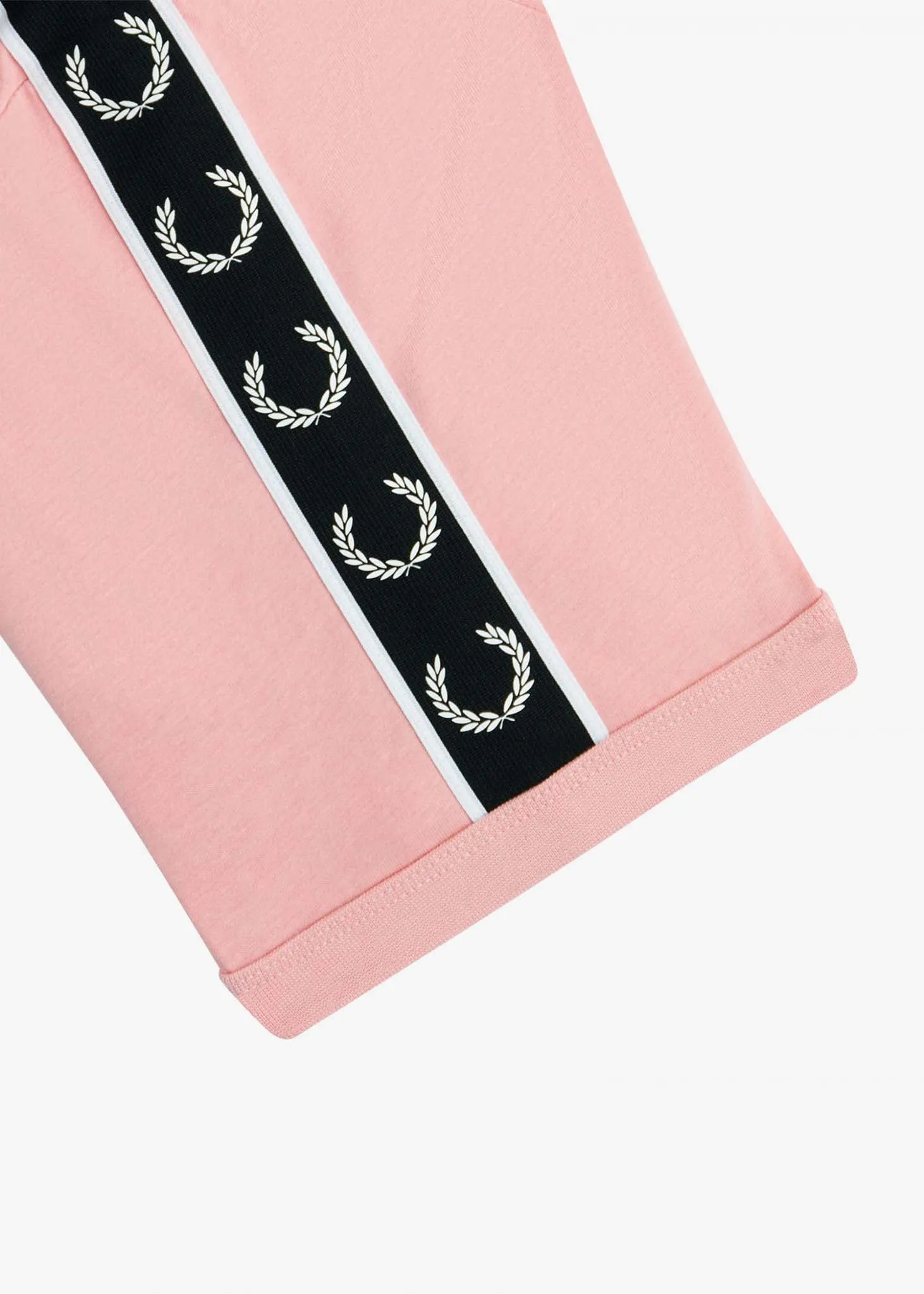 Contrast tape ringer t-shirt - chalky pink black