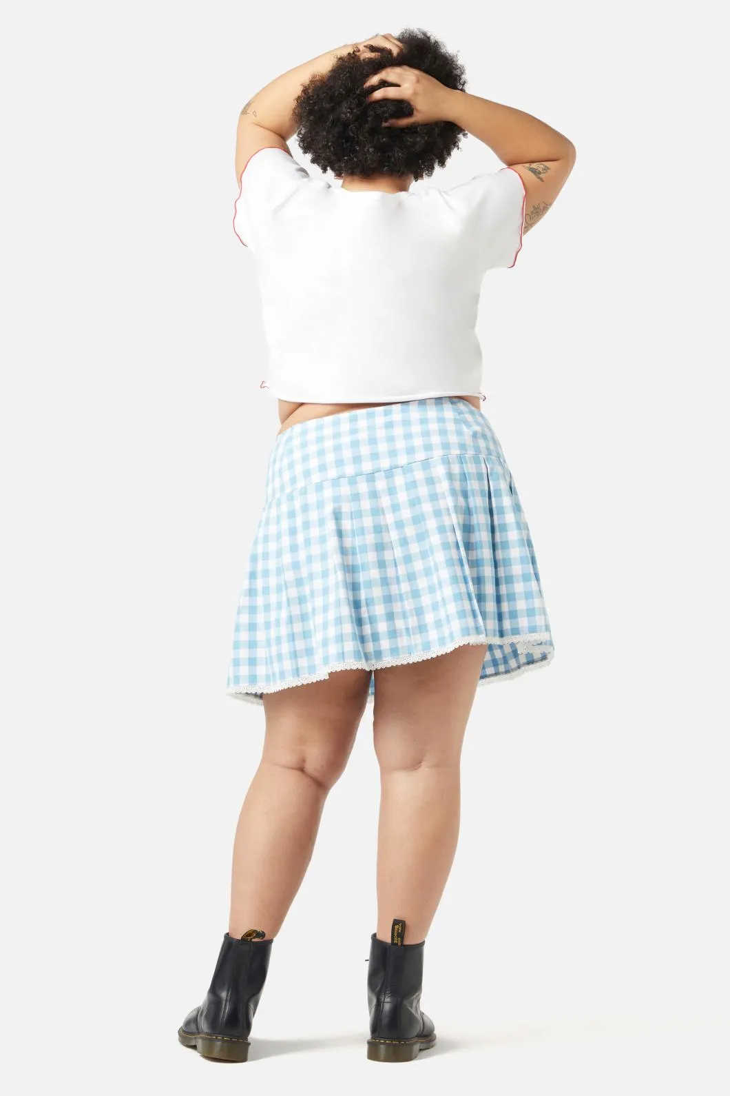 Curve Catrina Gingham Skirt