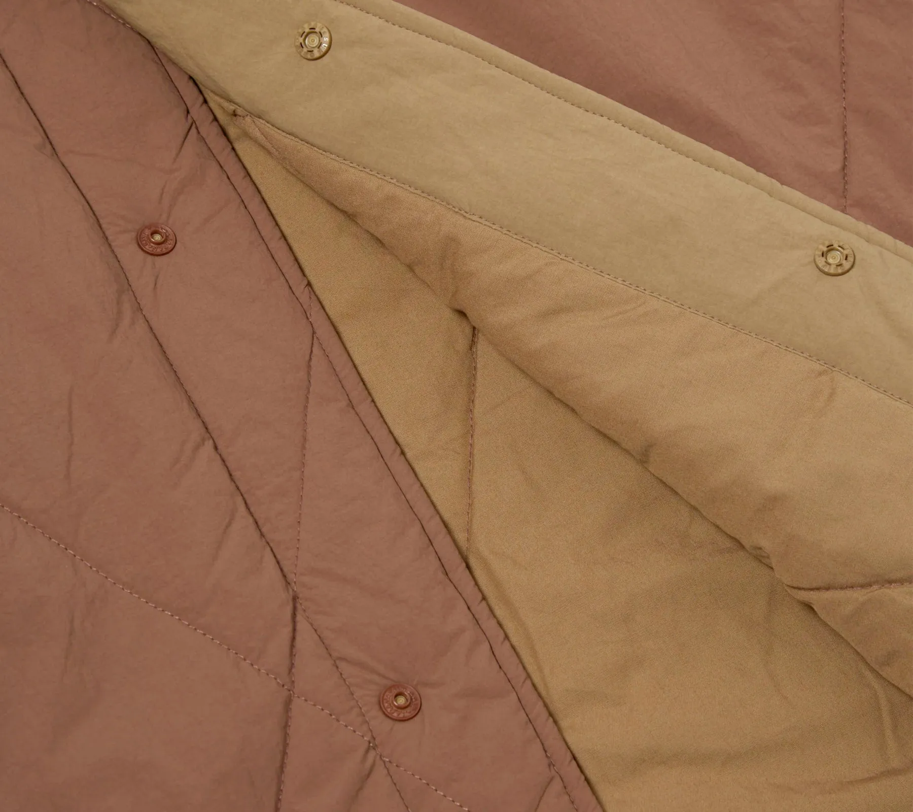 Diamond Quilt Parka | Brown Recycled Nylon