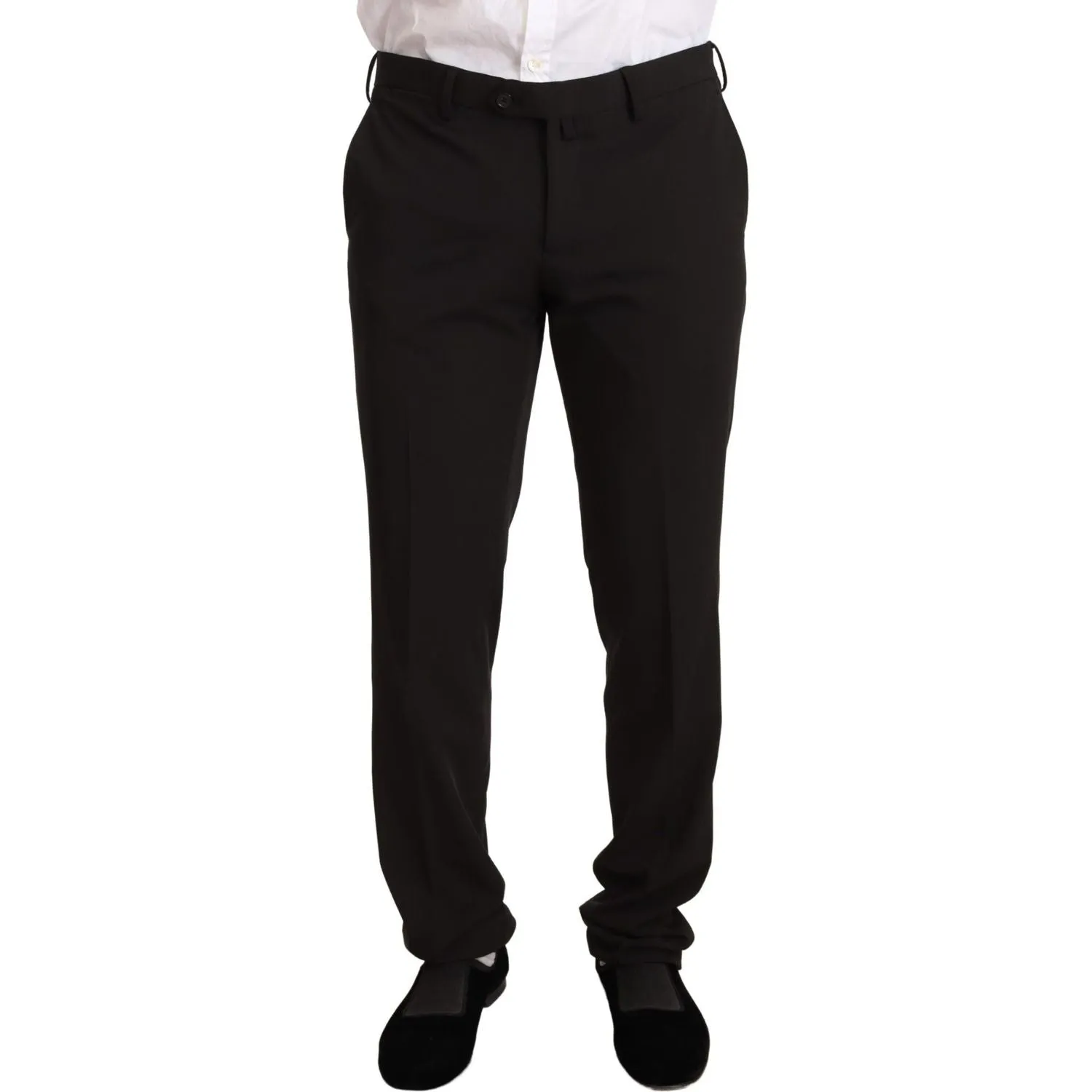 Domenico Tagliente Elegant Black Slim Fit Two-Piece Suit